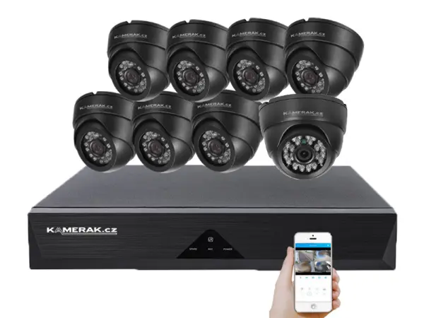8 kamerovy ahd set wn8-52e s mic. 5mpx 1920p, h.265, cz menu