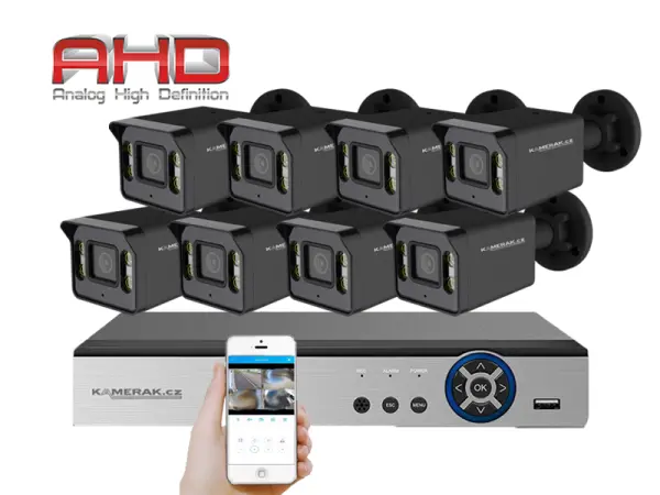 8 kamerovy ahd set he8-57e 5mpx 1920p, h.265, cz menu