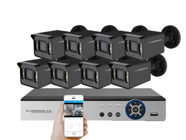 8 kamerovy ahd set he8-57e 5mpx 1920p, h.265, cz menu
