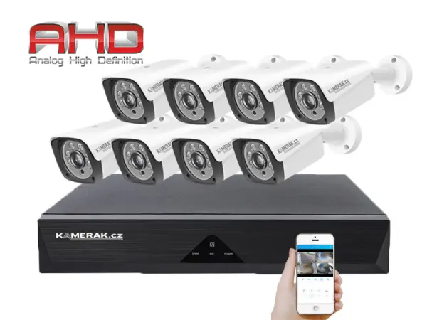 8 kamerovy ahd set wn8-60e 5mpx s mic., h.265, cz menu