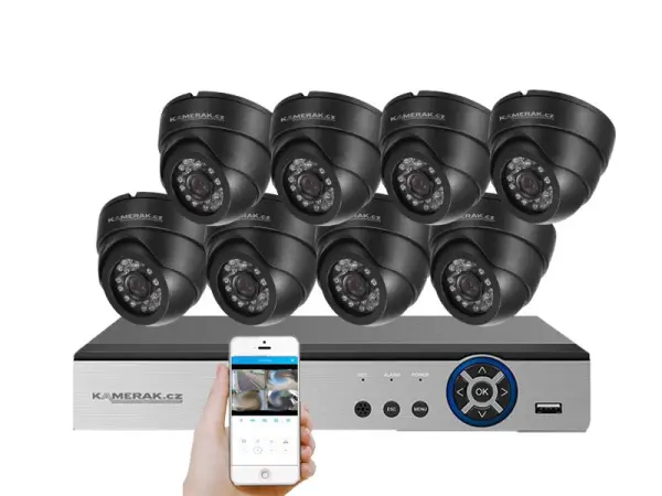 8 kamerovy ahd set he8-64e 5mpx 1920p, h.265, cz menu