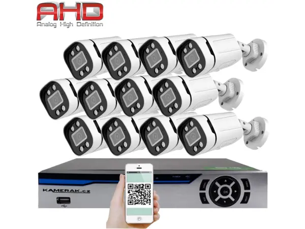 12 kamerovy ahd set he12-59e 5mpx 1920p, h.265, cz menu