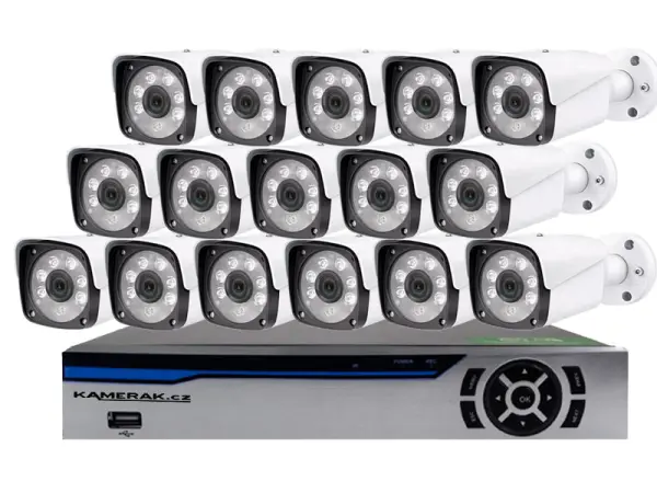 16 kamerovy ahd set he16-60a 2mpx 1080p, h.265, cz menu