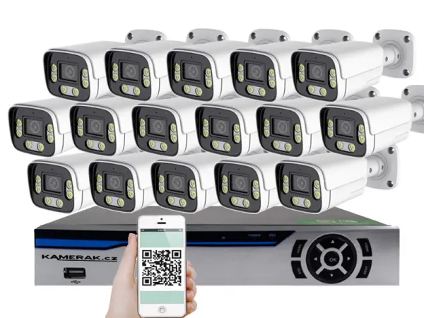 16 kamerovy ahd set he16-54e 5mpx 1920p, h.265, cz menu