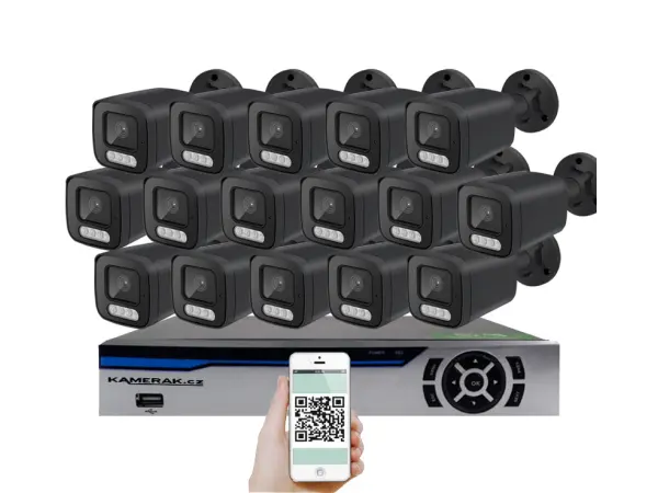 16 kamerovy ahd set he12-56e 5mpx 1920p, h.265, cz menu