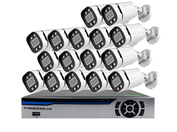 16 kamerovy ahd set he16-59e 5mpx 1920p, h.265, cz menu