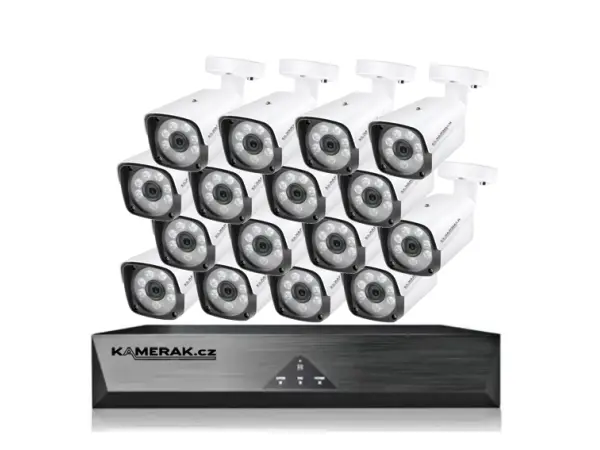 16 kamerovy ahd set wn16-60e 5mpx s mic , h.265, cz menu