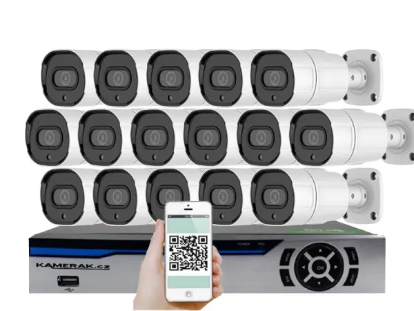 16 kamerovy ahd set he16-63e 5mpx 1920p, h.265, cz menu