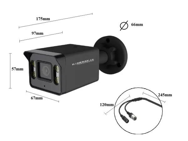 ahd kamera 5mpx 1920p ahd-57e bullet cerna