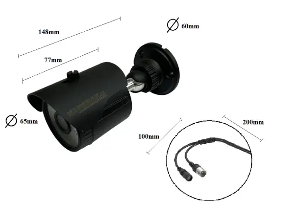 ahd kamera 5mpx 1920p ahd wn-58e bullet cerna s mikrofonem