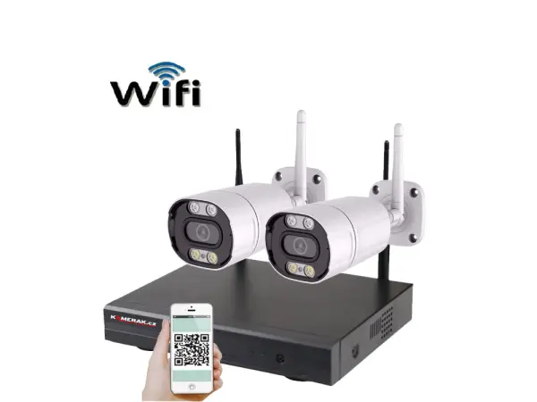 bezdratovy 2 kamerovy set wifi ip pro wip2-105b 3mpx, cz menu