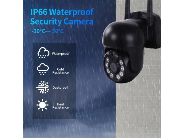 bezdratovy 2 kamerovy set wifi ip pro wip2-109b black, 3mpx,  ptz, cz menu