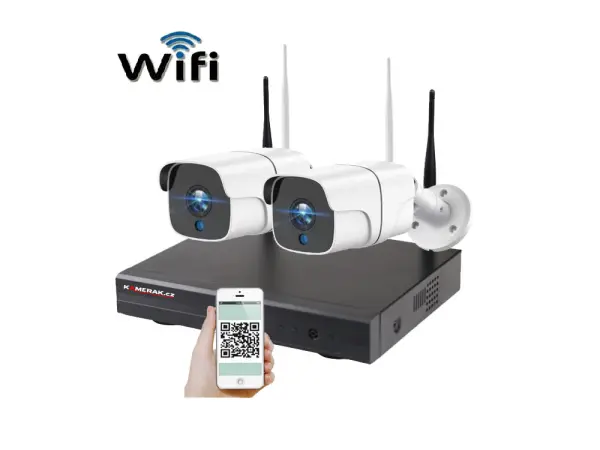 bezdratovy 2 kamerovy set wifi ip pro wip2-307c 5mpx, cz menu