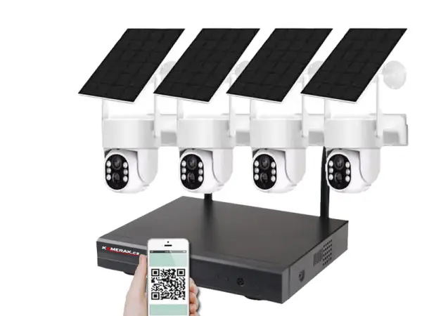 bezdratovy solarni ptz 4 kamerovy system wifi ip pro wip4-211b 4mpx, cz menu