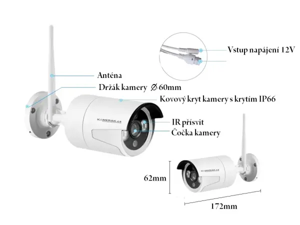 bezdratovy 4 kamerovy set wifi ip pro wip4-302c 5mpx, cz menu
