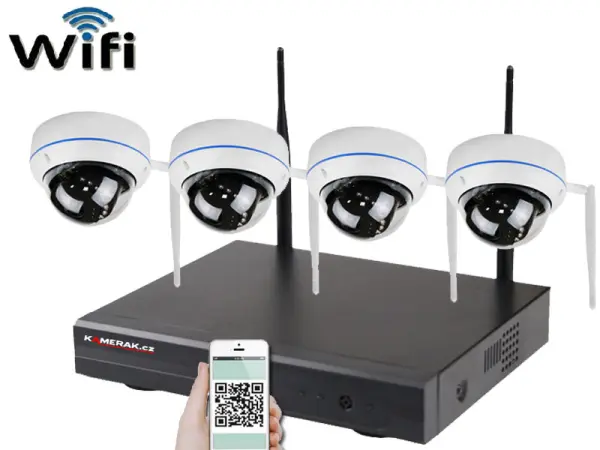 bezdratovy 4 kamerovy set wifi ip pro wip4-304c 5mpx, cz menu