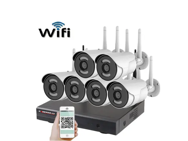 bezdratovy 6 kamerovy set wifi ip pro wip6-106b 3mpx, cz menu