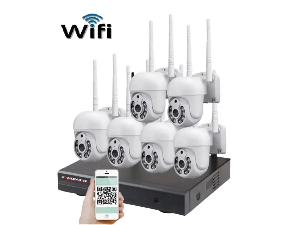 bezdratovy 6 kamerovy set wifi ip pro wip6-108b 3mpx, ptz, cz menu