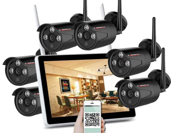 bezdratovy 6 kamerovy set wifi ip pro wip6-153b-black 11,6"lcd, 3mpx, cz menu