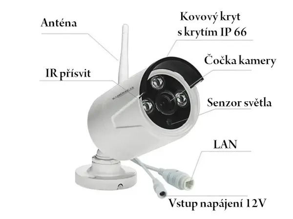 bezdratovy 8 kamerovy set wifi ip pro wip8-303c-black 5mpx, cz menu