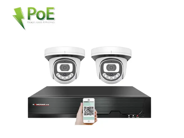 poe ip 2 kamerovy set xm-212a 3mpx, cz menu