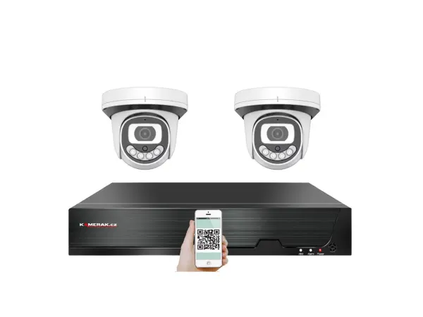 poe ip 2 kamerovy set xm-212a 3mpx, cz menu