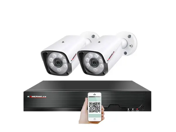 poe ip 2 kamerovy set xm-201b 4mpx, cz menu