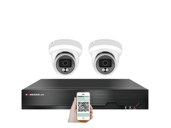 poe ip 2 kamerovy set xm-209b 4mpx, cz menu