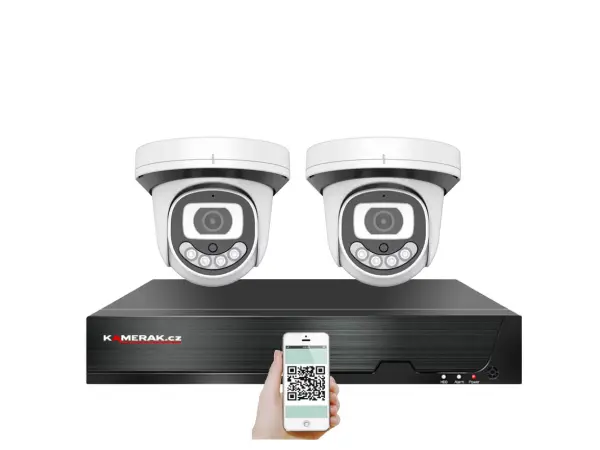 poe ip 2 kamerovy set xm-212b 4mpx, cz menu