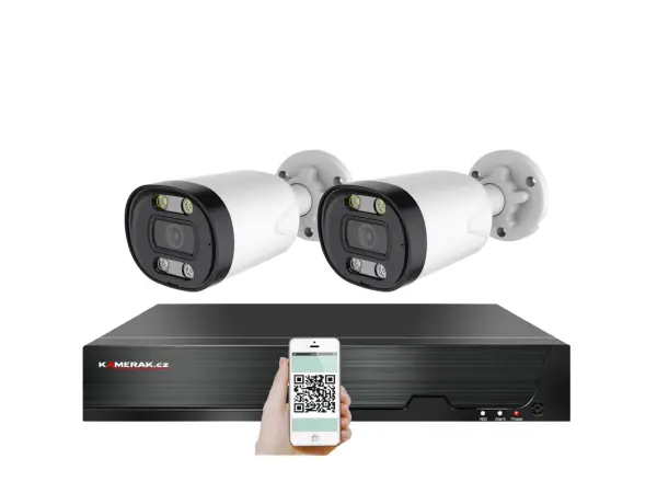 poe ip 2 kamerovy set xm-213b 4mpx, cz menu