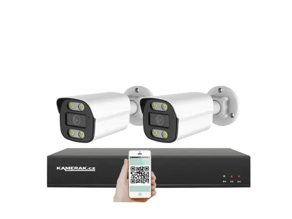 poe ip 2 kamerovy set xm-214b 4mpx, cz menu