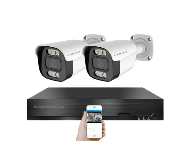 poe ip 2 kamerovy set xm-214b 4mpx, cz menu