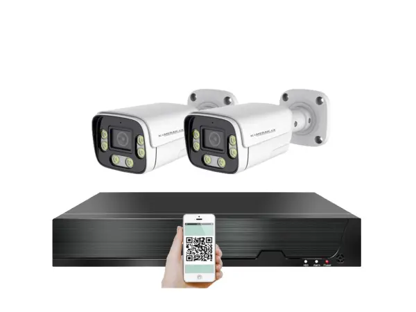 4k poe ip 2 kamerovy set xm-206d 8mpx, cz menu