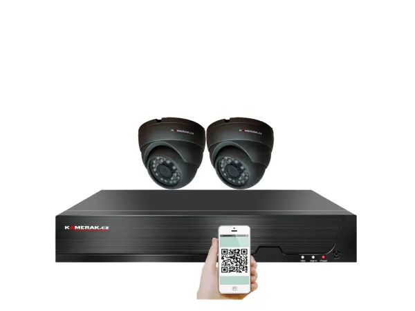 4k poe ip 2 kamerovy set xm-211d 8mpx, h.265, cz menu