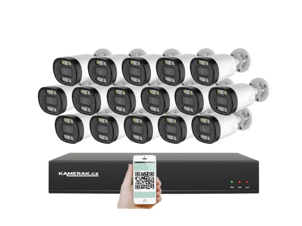 poe ip 16 kamerovy set xm-1613b 4mpx, cz menu