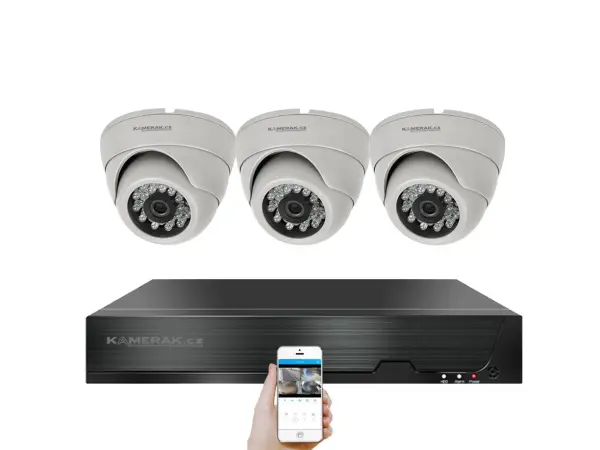 4k poe ip 3 kamerovy set xm-302d 8mpx, cz menu