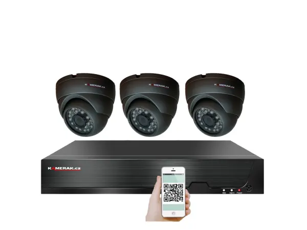 4k poe ip 3 kamerovy set xm-311d 8mpx, h.265, cz menu