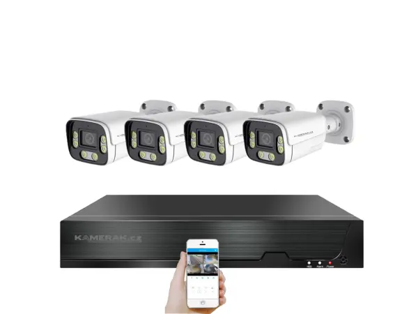 poe ip 4 kamerovy set xm-406b 4mpx, cz menu