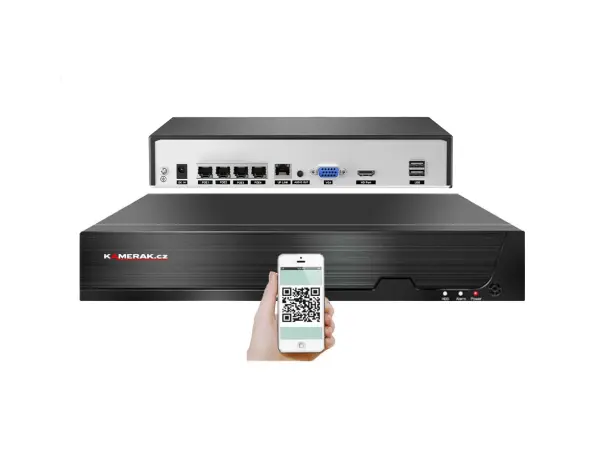 poe ip 4 kamerovy set xm-407b 4mpx, cz menu