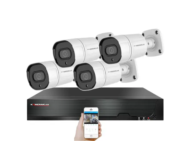 poe ip 4 kamerovy set xm-408b 4mpx, cz menu