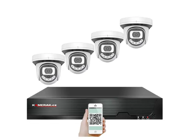 poe ip 4 kamerovy set xm-412b 4mpx, cz menu