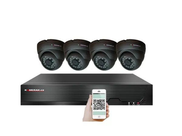 4k poe ip 4 kamerovy set xm-411d 8mpx, h.265, cz menu