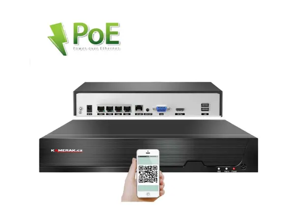 4k poe ip 4 kamerovy set xm-409d 8mpx, cz menu