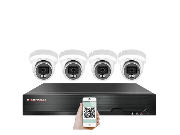 4k poe ip 4 kamerovy set xm-409d 8mpx, cz menu