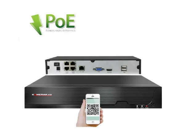 4k poe ip 4 kamerovy set xm-ptz-420d, 8mpx, cz menu