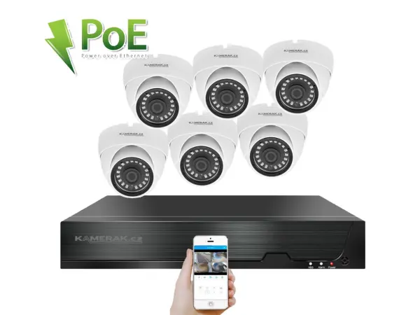 poe ip 6 kamerovy set xm-602b 4mpx,  cz menu