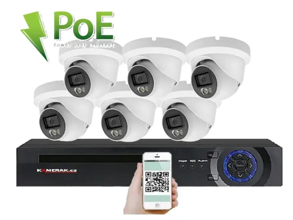 poe ip 6 kamerovy set xm-609b 4mpx, cz menu