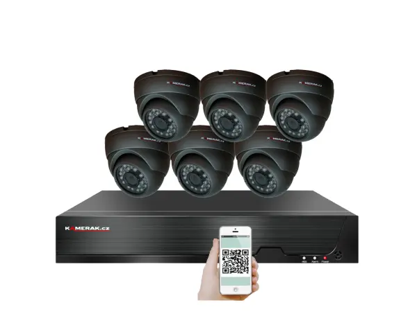 4k poe ip 6 kamerovy set xm-611d 8mpx, h.265, cz menu