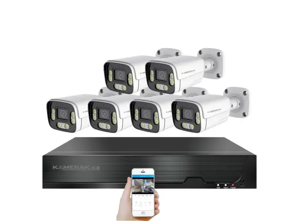 4k poe ip 6 kamerovy set xm-606d 8mpx, cz menu