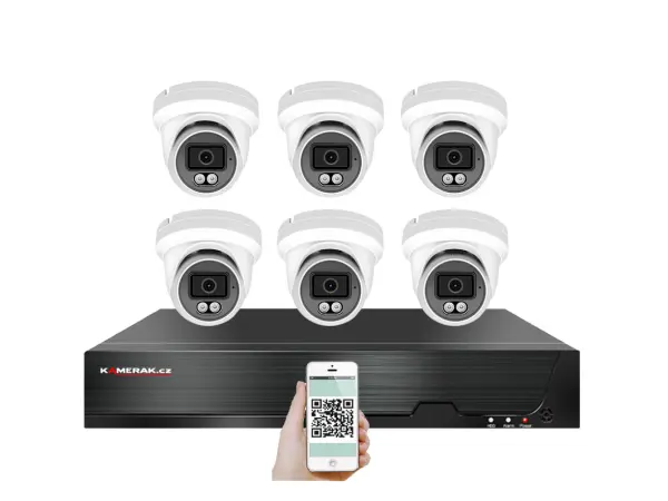 4k poe ip 6 kamerovy set xm-609d 8mpx, cz menu